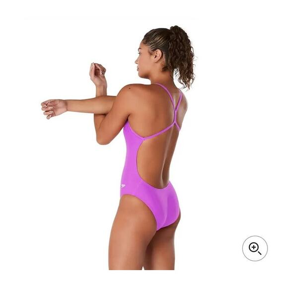 NWT Speedo Solid The One Back One Piece - 0 / 26 - lost lavendar - 0 / 26 - Picture 3 of 5
